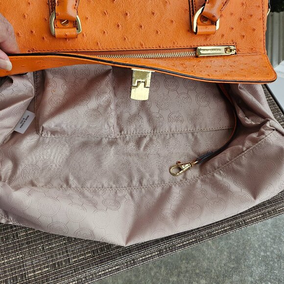 Michael Kors Astrid Lage Satchel - Tangerine - Picture 9 of 17